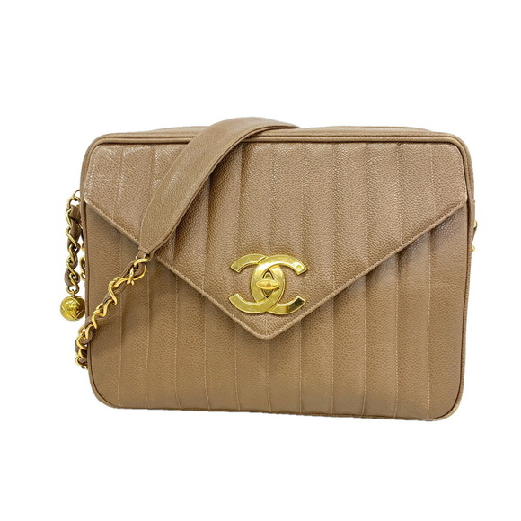 CHANEL Handbags - Chanel Mademoiselle Chain Shoulder Bag, Large Coco Design, Caviar Skin, Light...